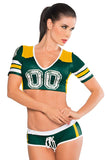 Energetic World Cup Football Baby Spain Cheerleading Uniforms Dark Green