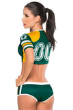 Energetic Soccer Football Baby Spain Cheerleading Uniforms Dark Green