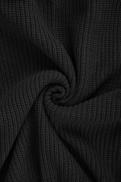 Robe Pull Oversize Solide Noir