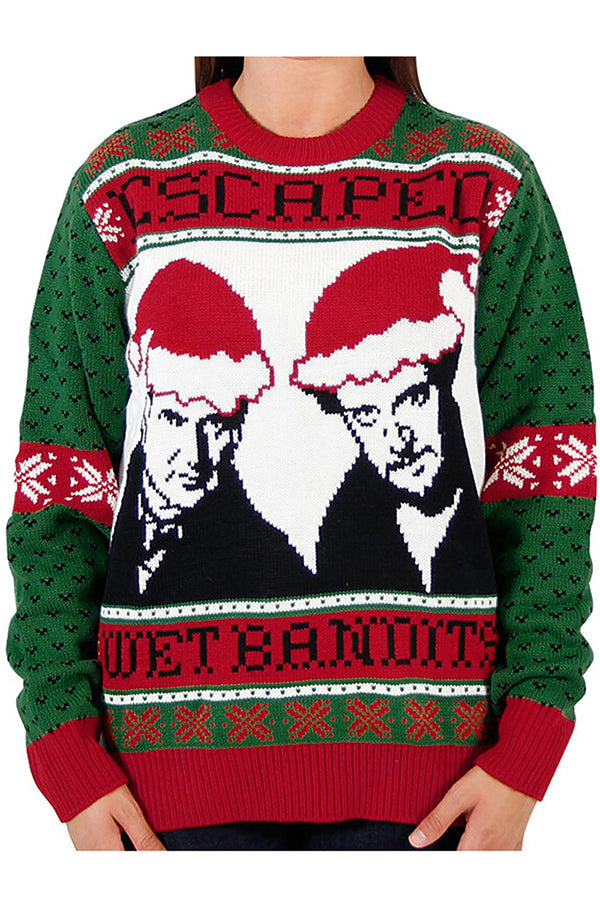 Home Alone Bandits Ugly Christmas Sweater Red