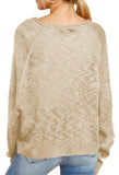 Women's Star Print Scoop Neck Lightweight Sweater