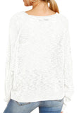Women's Star Print Scoop Neck Lightweight Sweater