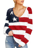 Women's Star Print Scoop Neck Lightweight Sweater