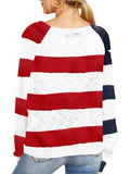 Women's Star Print Scoop Neck Lightweight Sweater
