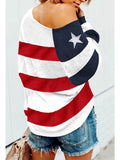 Women's Star Print Scoop Neck Lightweight Sweater