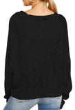 Women's Star Print Scoop Neck Lightweight Sweater