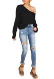 Women's Star Print Scoop Neck Lightweight Sweater