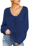 Women's Star Print Scoop Neck Lightweight Sweater