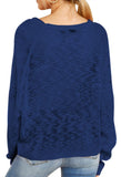 Women's Star Print Scoop Neck Lightweight Sweater