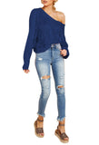 Women's Star Print Scoop Neck Lightweight Sweater