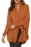 Solid Open Front Cardigan Ginger