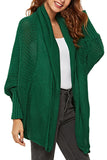 Shawl Collar Oversized Cardigan Green