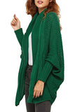 Shawl Collar Oversized Cardigan Green