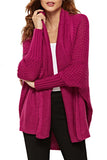 Shawl Oversized Cardigan Sweater Rose Red