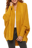Dolman Sleeve Oversized Cardigan Yellow