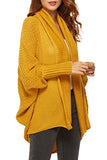 Dolman Sleeve Oversized Cardigan Yellow