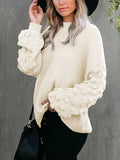 Women's Oversized Knitted Turtleneck Sweaters Christmas Ugly Long Sweater