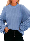 Women's Casual Loose Knitted Pullover Sweater Tops