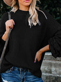 Women's Oversized Knitted Turtleneck Sweaters Christmas Ugly Long Sweater