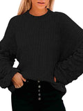 Women's Oversized Knitted Turtleneck Sweaters Christmas Ugly Long Sweater