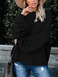Women's Casual Loose Knitted Pullover Sweater Tops
