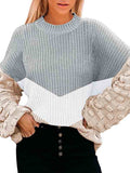 Women's Casual Loose Knitted Pullover Sweater Tops