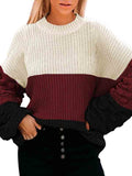 Women's Casual Loose Knitted Pullover Sweater Tops