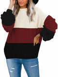 Women's Casual Loose Knitted Pullover Sweater Tops