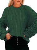 Women's Oversized Knitted Turtleneck Sweaters Christmas Ugly Long Sweater