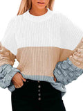 Women's Casual Loose Knitted Pullover Sweater Tops