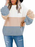 Women's Casual Loose Knitted Pullover Sweater Tops