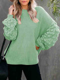 Women's Casual Loose Knitted Pullover Sweater Tops