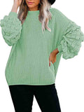 Women's Casual Loose Knitted Pullover Sweater Tops