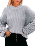 Women's Casual Loose Knitted Pullover Sweater Tops