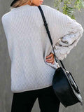 Women's Casual Loose Knitted Pullover Sweater Tops