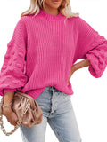 Women's Oversized Knitted Turtleneck Sweaters Christmas Ugly Long Sweater