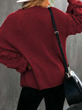 Women's Oversized Knitted Turtleneck Sweaters Christmas Ugly Long Sweater