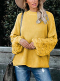 Women's Casual Loose Knitted Pullover Sweater Tops