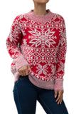 Christmas Snowflake Knitted Sweater Red