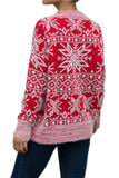 Christmas Snowflake Knitted Sweater Red