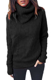 Long Sleeve Turtleneck Sweater Black