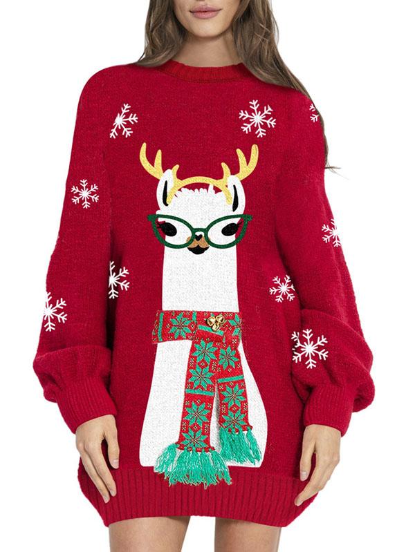 Women's Ugly Christmas Sweaters Dress Cute Oversized Dress PinkQueenShop Women's Ugly Christmas Sweaters Dress Cute Oversized Dress PinkQueenShop