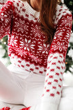 Casual Ugly Xmas Sweaters Long Sleeve Pullover Sweater Red