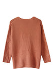 One Shoulder Long Sleeve Cable Knit Sweater Pink