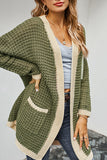 Long Sleeve Open Front Cardigan With Pockets