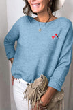 Boat Neck Ribbed Oversized Sweater For Women