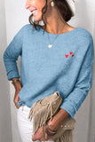 Boat Neck Ribbed Oversized Sweater For Women