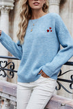 Boat Neck Ribbed Oversized Sweater For Women