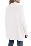 Mock Neck Long Sleeve White Sweater Dress