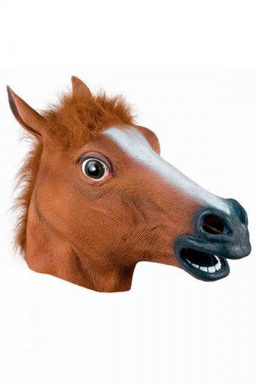 Brown Womens Halloween Horse Realistic Cosplay Headpiece